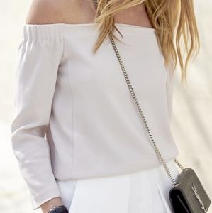 Club Monaco Yandel Off the Shoulder White Blouse